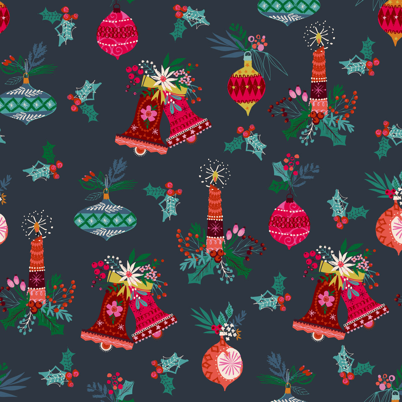 Helen Black Dashwood Studio Fabric Candy Cane Christmas Ornaments CANDY2502