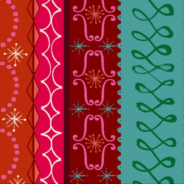 Helen Black Dashwood Studio Fabric Candy Cane Christmas Stripe CANDY2506