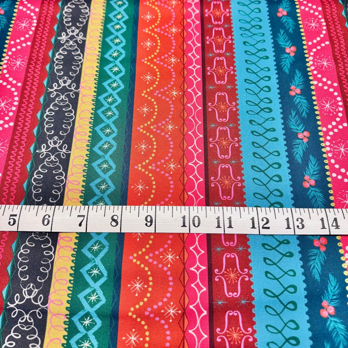 Helen Black Dashwood Studio Fabric Candy Cane Christmas Stripe CANDY2506