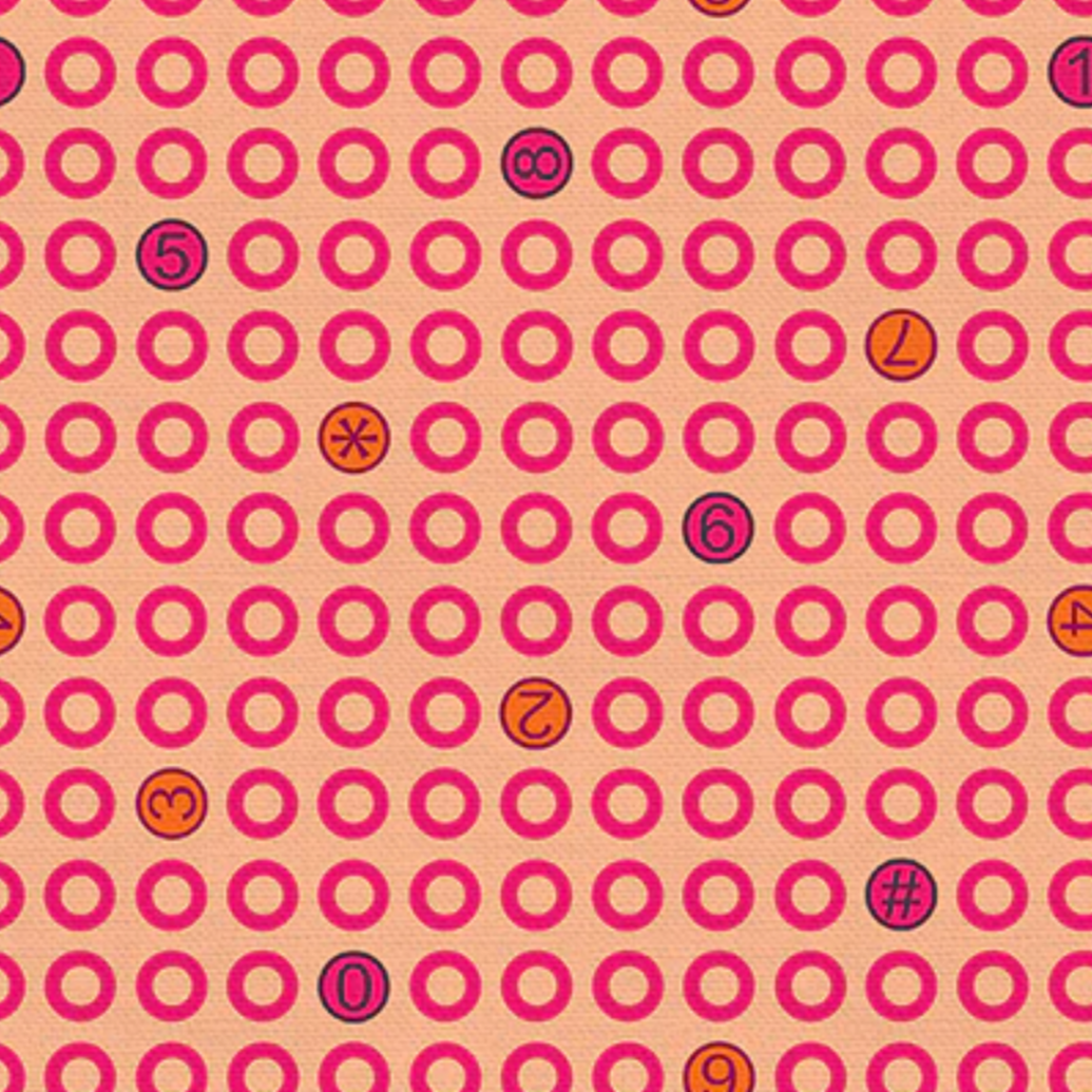 Hoodie Crescent Paintbrush Studio Fabrics Ring Ring Dots Orange 12000041