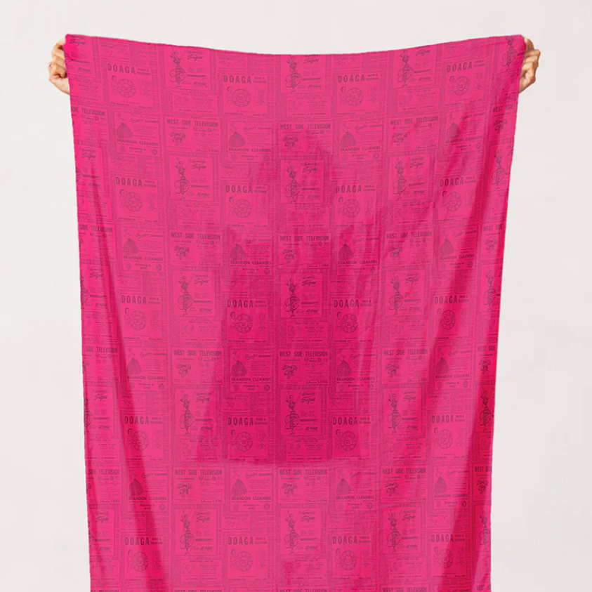 Hoodie Crescent Paintbrush Studio Fabrics Ring Ring Phonebook Fuchsia 12000051