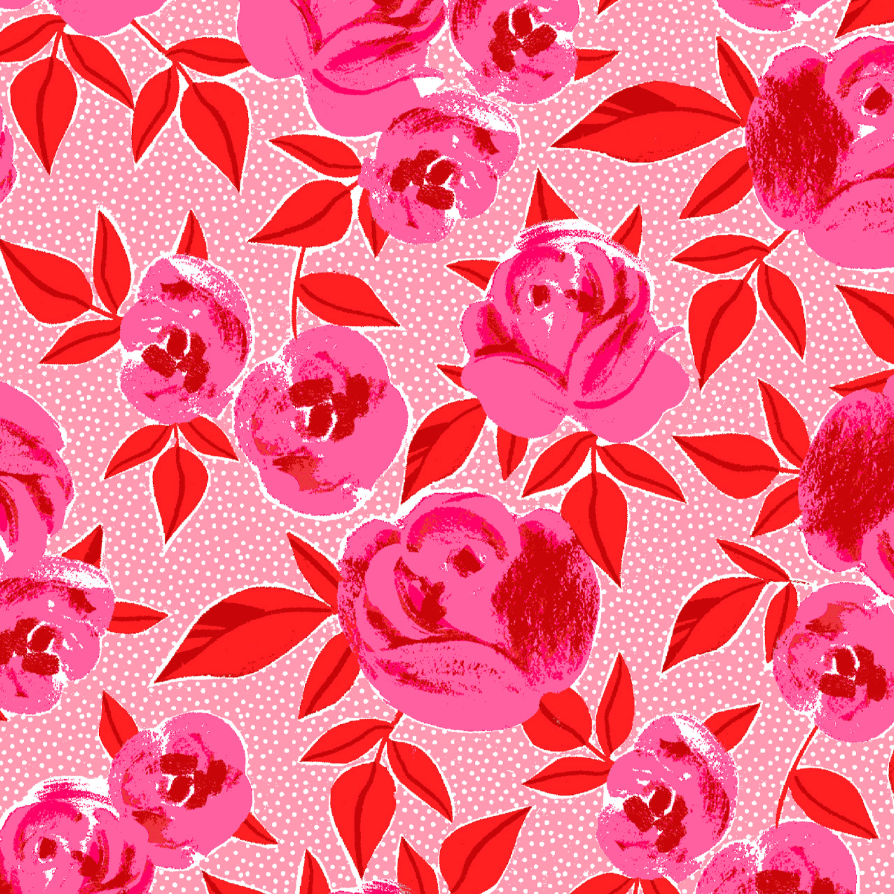 Jess Williams Dashwood Studio Fabrics Je T'aime Roses JETA2248