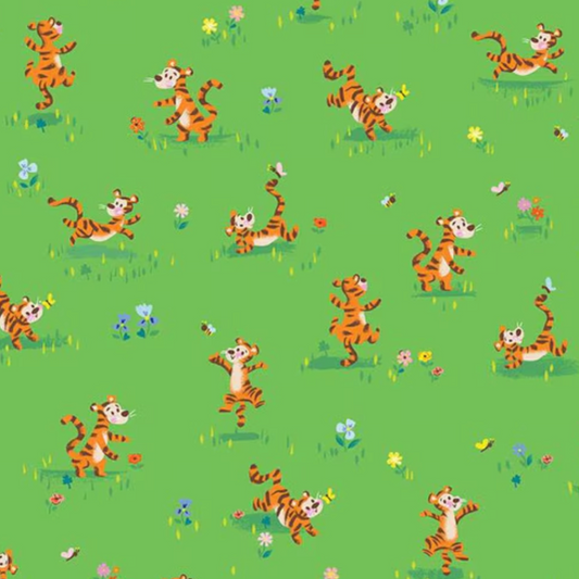 Jill Howarth Riley Blake 100 Acre Woods Tigger Bounce C15173-Green Winnie the Pooh