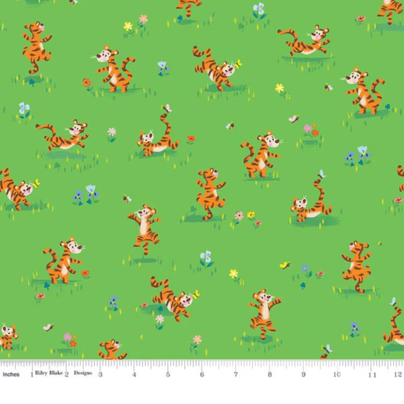 Jill Howarth Riley Blake 100 Acre Woods Tigger Bounce C15173-Green Winnie the Pooh