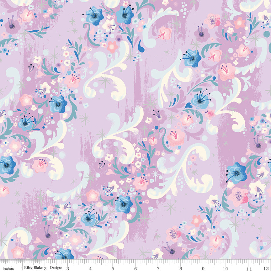 Jill Howarth Riley Blake Designs Cinderella Wishes Cindy's Flowers SC18074-VANITY Sparkle