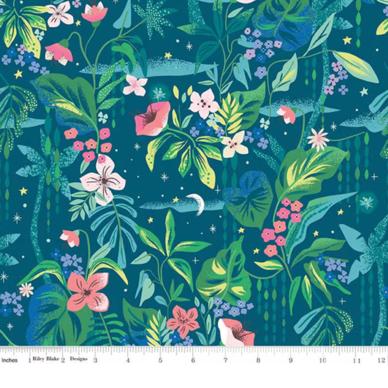 Jill_Howarth_Riley_Blake_Forever_Neverland_Tropical Floral_C15903-Night