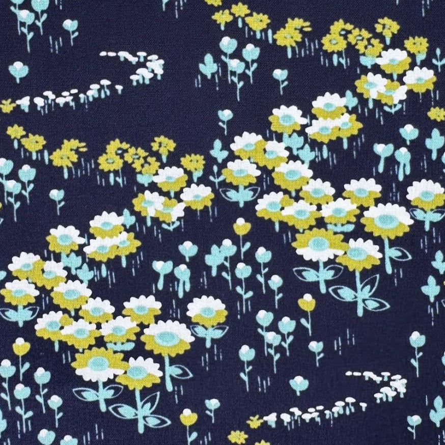 Joel Dewberry FreeSpirit Westminster Fibers Modern Meadow Flower Fields Navy