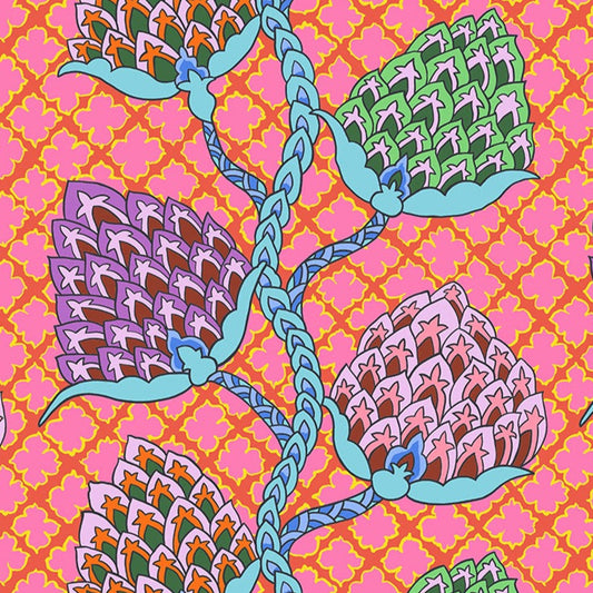 Kaffe Fassett Paisley Flower Fuchsia FreeSpirit PWGP200.FUCHSIA