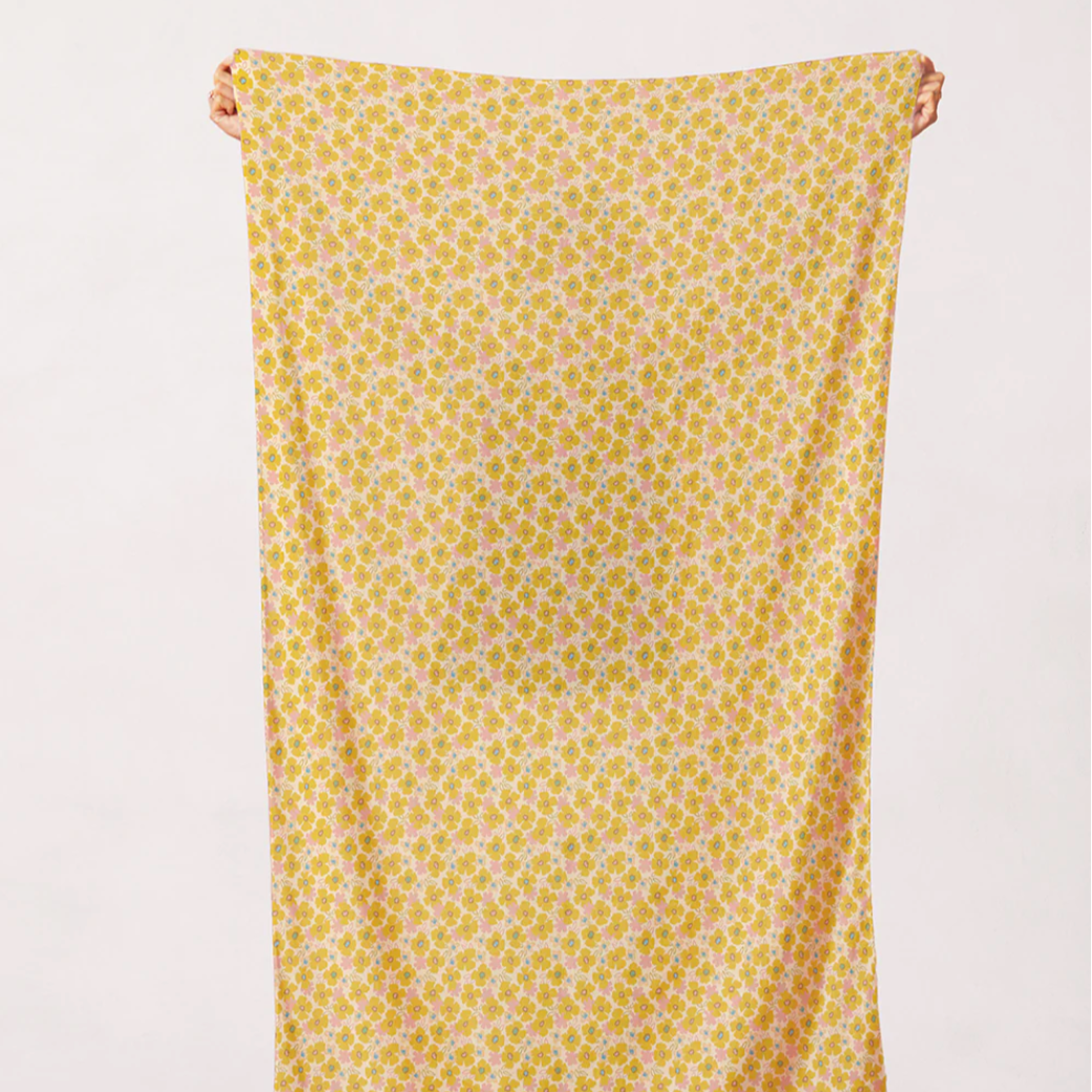 Kasey Free Paintbrush Studio Fabrics Cottage Blooms Meadow Yellow 12023666