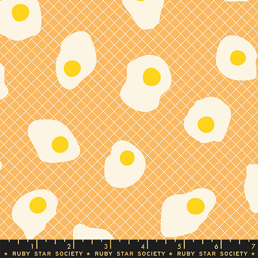 Kimberly Kight Moda Fabrics Ruby Star Society Egg and Friends Fried Eggs RS3090 11 Cantaloupe