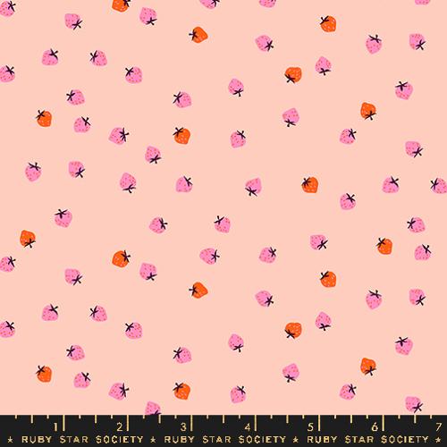 Kimberly Kight Moda Fabrics Ruby Star Society Strawberry Mini Berry RS3086 16 Pale Peach