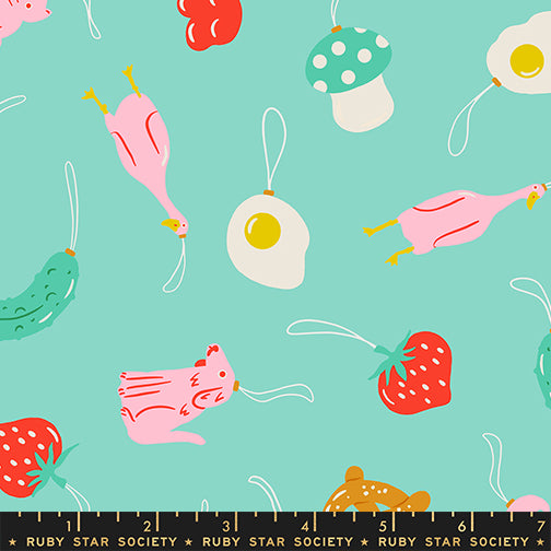 Kimberly Kight Ruby Star Society Moda Fabrics Merry Happy Find the Pickle RS3097 14 Frost