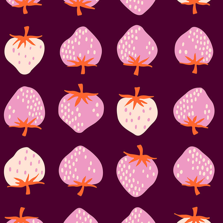 Kimberly Kight Ruby Star Society Moda Fabrics Strawberry Strawberry Deep Plum RS308419