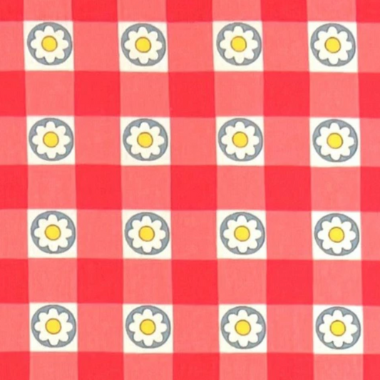 Koko Seki 70s Design Flower Days Gingham Japanese Import CHU055R