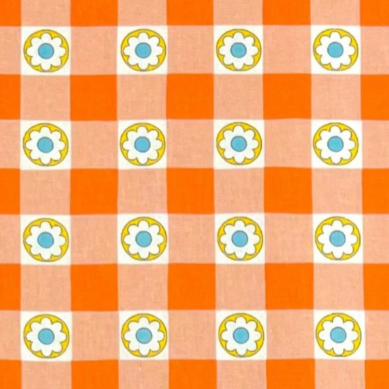 Koko Seki 70s Design Flower Days Gingham Japanese Import CHU055R