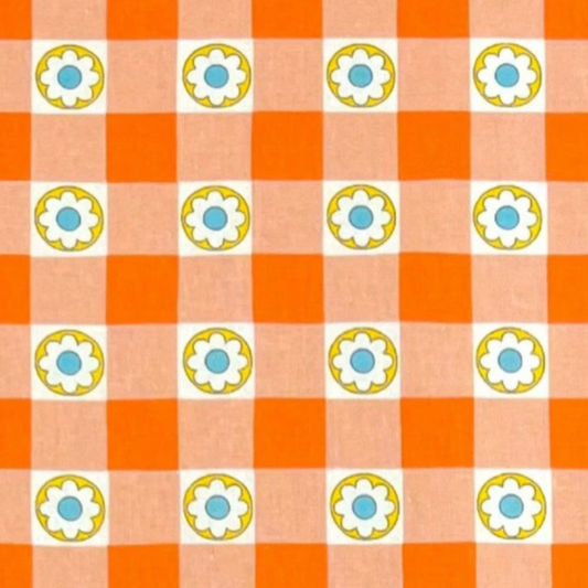 Koko Seki 70s Design Flower Days Gingham Japanese Import CHU055R