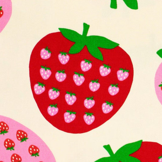 Koko Seki Japanese Import Strawberries Oxford 99222-2A Ivory