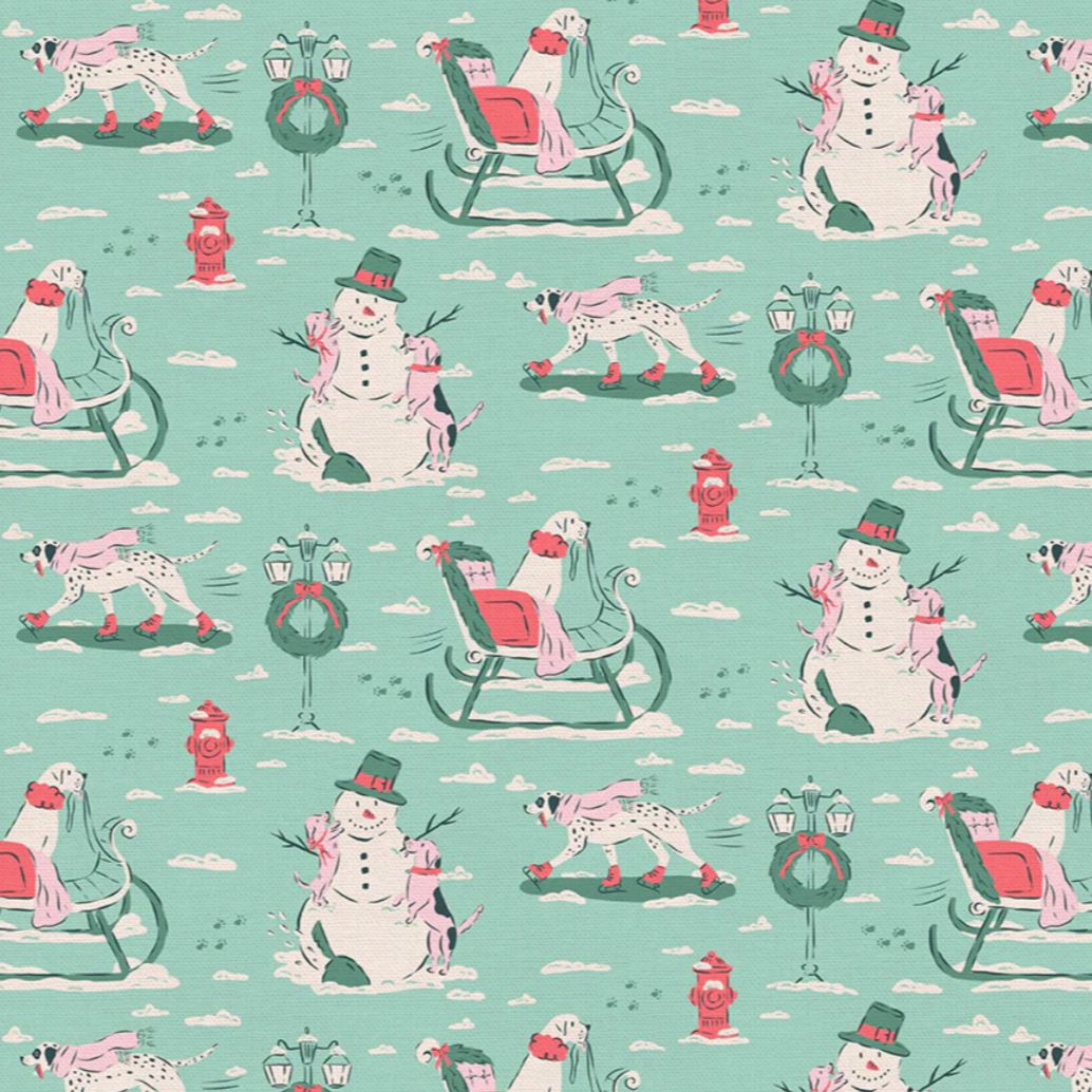 Krissy Mast Paintbrush Studio Fabrics Mistletoe Mutts Winter Village 120-24749
