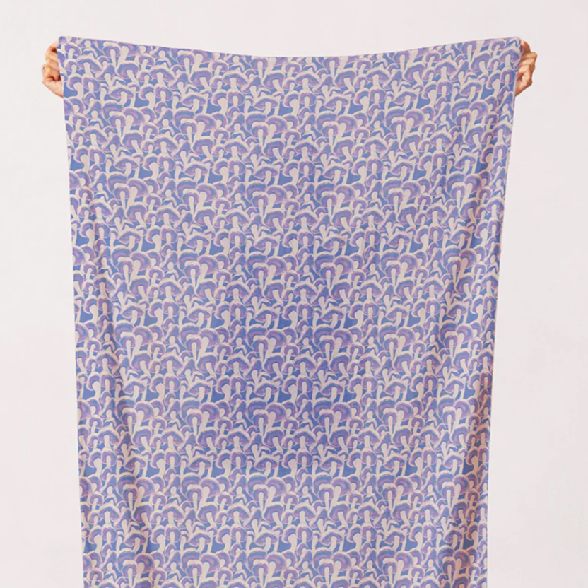 Lauren Lesley Paintbrush Studio Fabrics Woodland Creatures Dancing Mushrooms Periwinkle 12022919