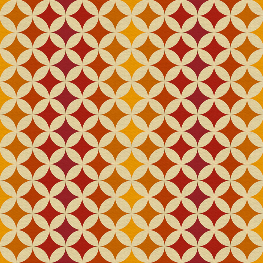 Leanne Friedberg Paintbrush Studio Fabrics Retro Geos Star Studded Red/Yellow 12024078
