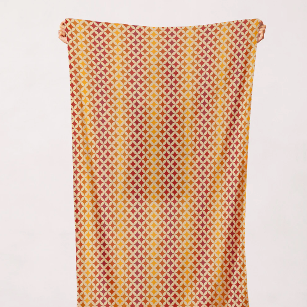 Leanne Friedberg Paintbrush Studio Fabrics Retro Geos Star Studded Red/Yellow 12024078