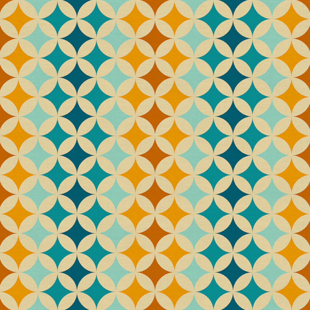 Leanne Friedberg Paintbrush Studio Fabrics Retro Geos Star Studded Teal/Blue 12024080