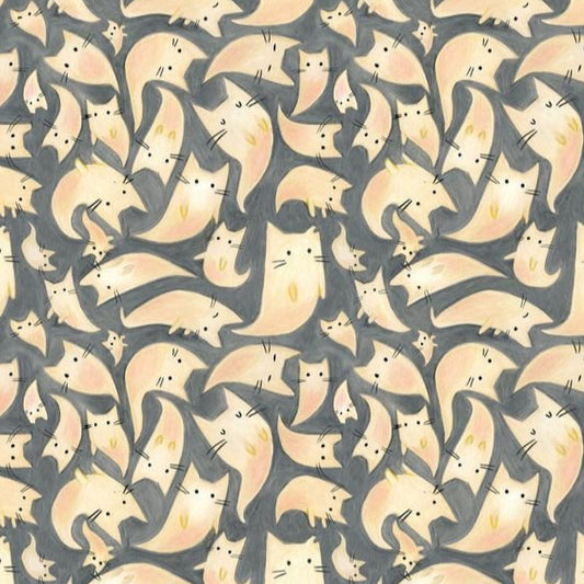 Leezaworks Meowloween Ghost Kitties Ash Dear Stella STELLA_DLW2849_ASH