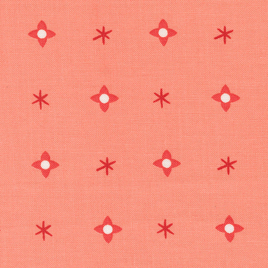 Lizzy House Moda Fabrics Tiny Christmas Stars 37135 14 Carnation