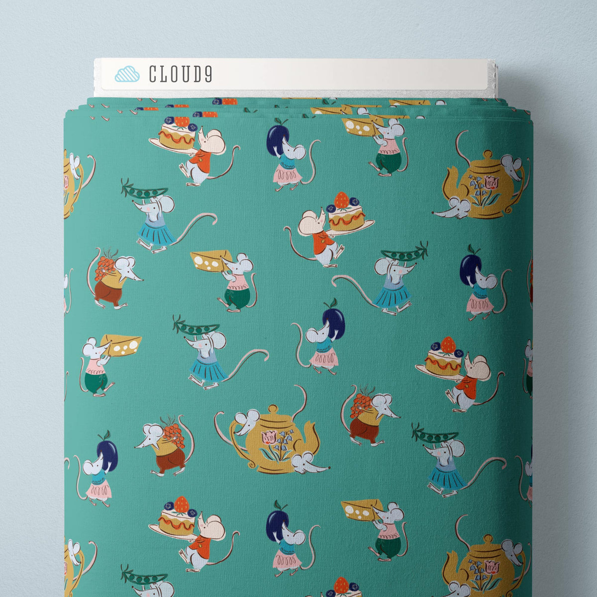 Louise Cunningham Cloud9 Organic Fabrics House Mouse Afternoon Tea 228738