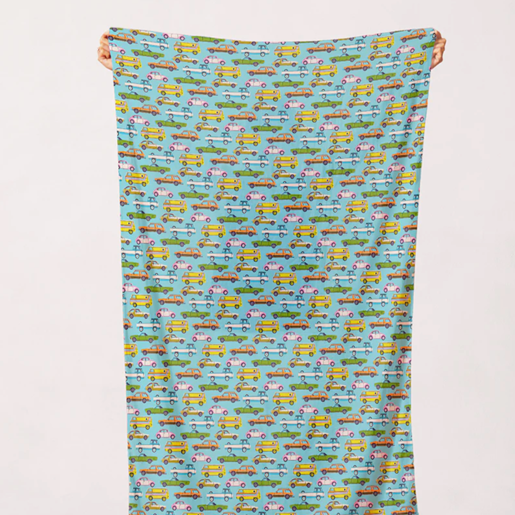 Lysa Flower Paintbrush Studio Fabrics Drivin' Down 9 Traffic Blue 12023561