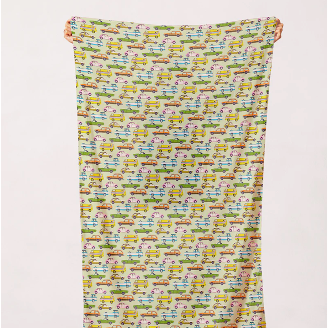 Lysa Flower Paintbrush Studio Fabrics Drivin' Down 9 Traffic Light Green 12023562