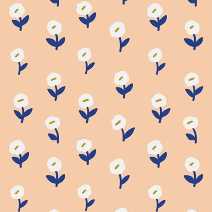 Maja Faber Paintbrush Studio Fabrics Garden Glory Dancing Daisy Peach 120209152
