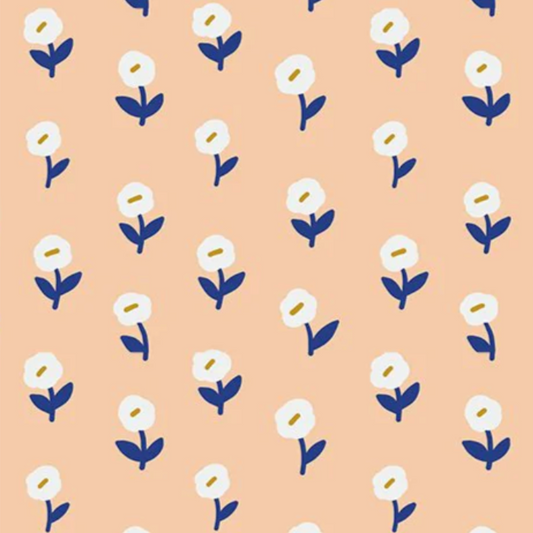 Maja Faber Paintbrush Studio Fabrics Garden Glory Dancing Daisy Peach 120209152