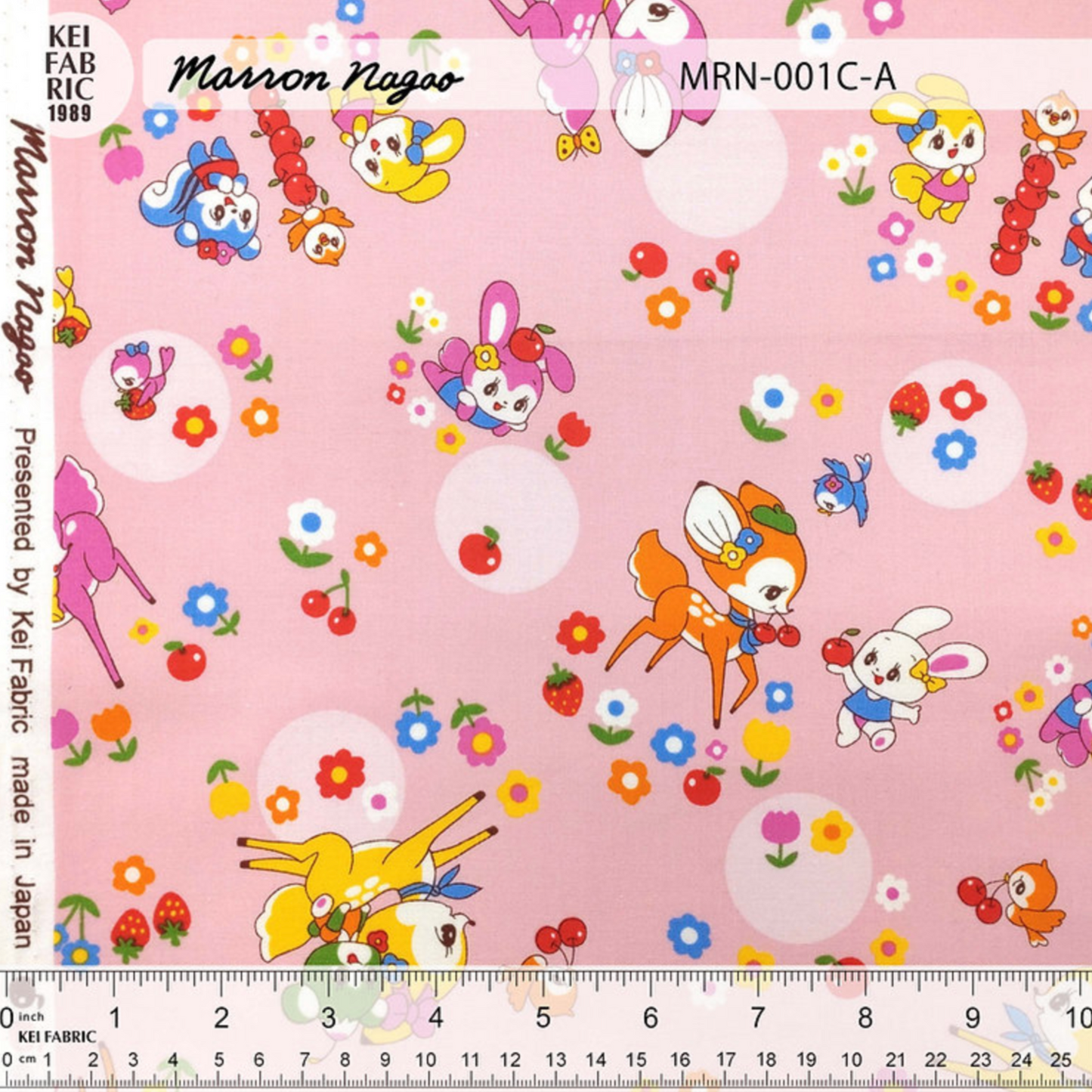 Marron Nagao Kei Fabric Japanese Import Polka Dots Kawaii MRN-001C-A