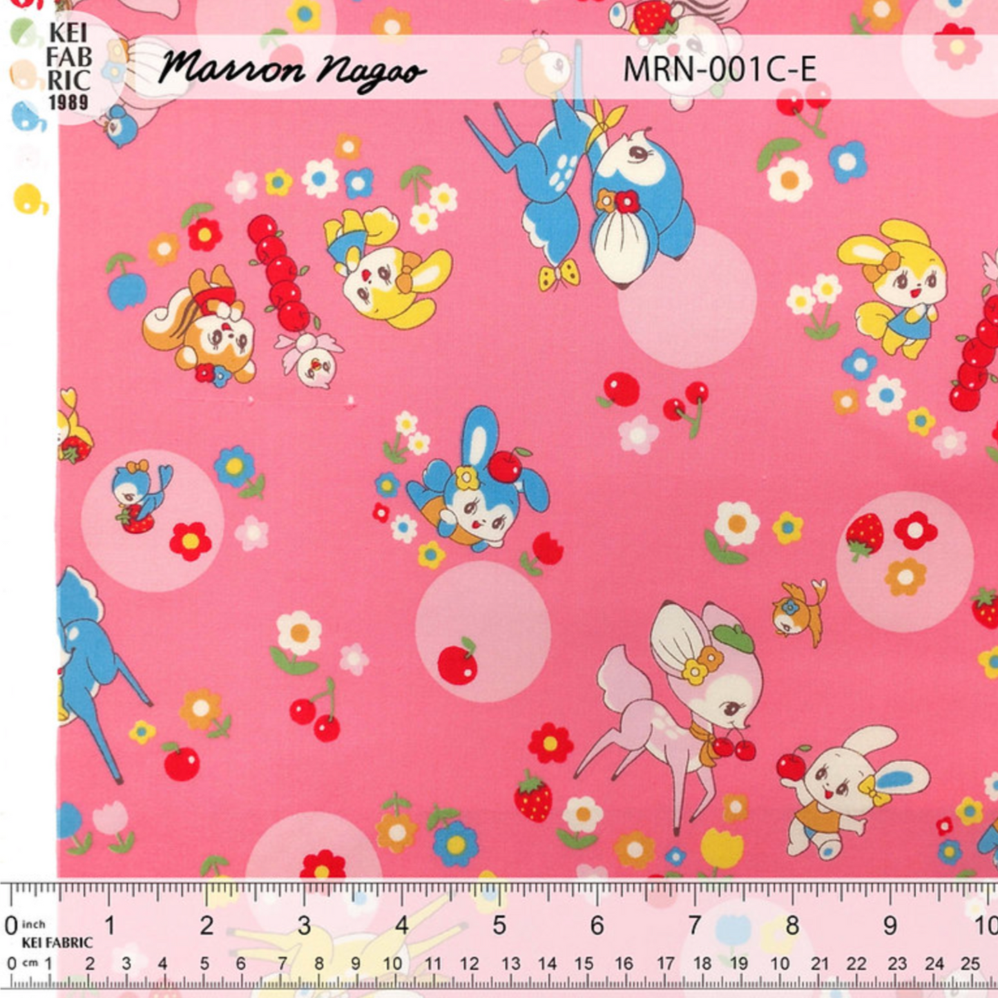Marron Nagao Kei Fabric Japanese Import Polka Dots Kawaii MRN-001C-E