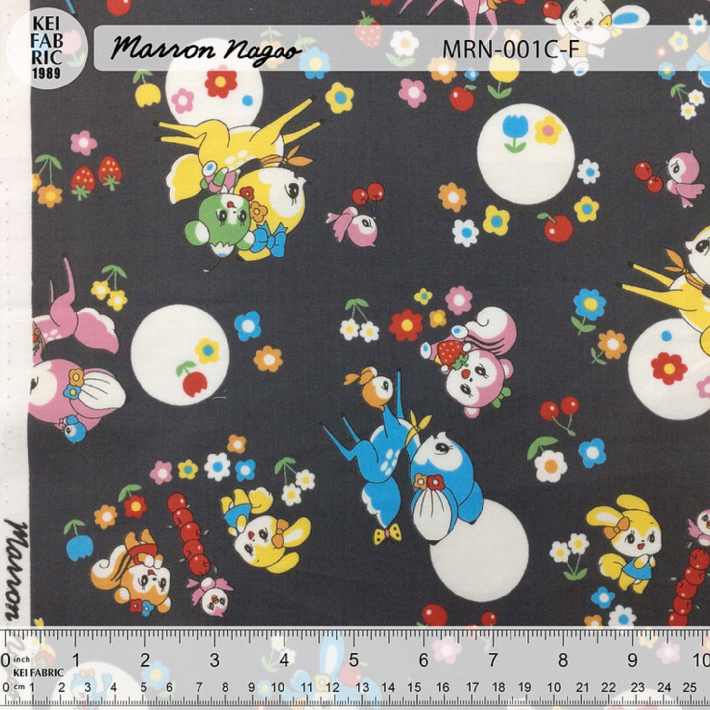 Marron Nagao Kei Fabric Japanese Import Polka Dots Kawaii MRN-001C-F