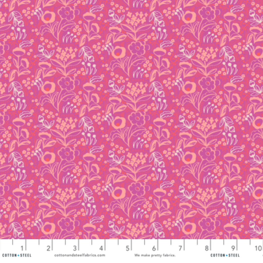 Megan Carter Cotton + Steel RJR Fabrics Dream Ensemble Tea Garden Kiss MC504-PP1 Pretty in Pink