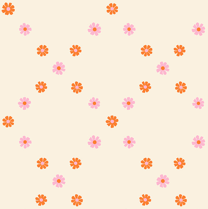 Melody Miller Ruby Star Society Moda Fabrics Best Day Ever Diamond Flowers RS0107 12 Posy Orange