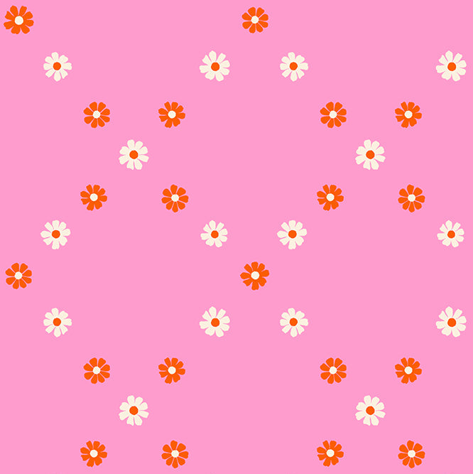 Melody Miller Ruby Star Society Moda Fabrics Best Day Ever Diamond Flowers RS0107 14 Flamingo