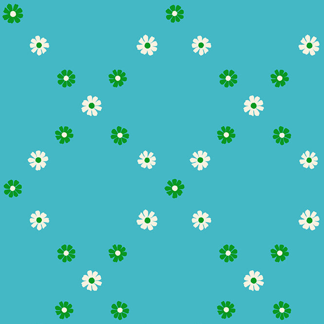 Melody Miller Ruby Star Society Moda Fabrics Best Day Ever Diamond Flowers RS0107 16 Turquoise