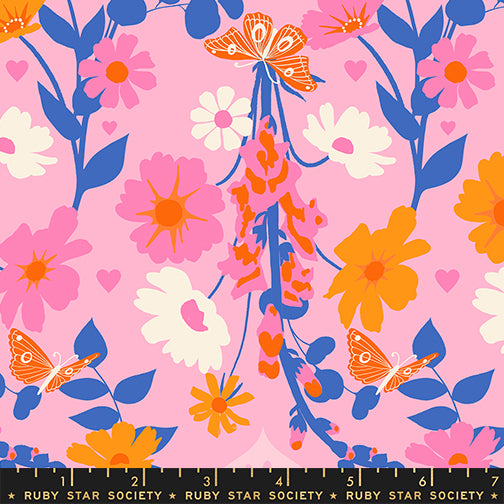 Melody Miller Ruby Star Society Moda Fabrics Best Day Ever Foxgloves RS010612 Posy Pink