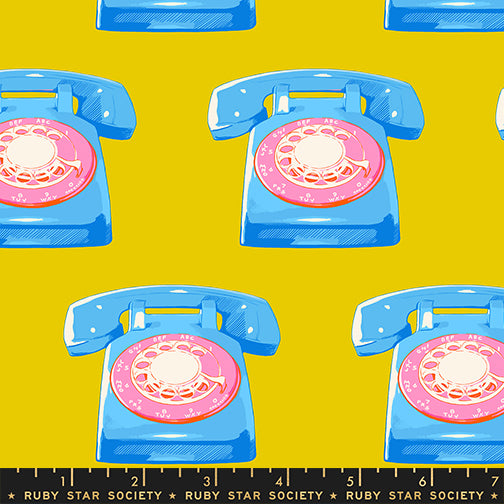 Melody Miller Ruby Star Society Moda Fabrics Sparkle Mart Telephones RS0121 15 Golden Hour