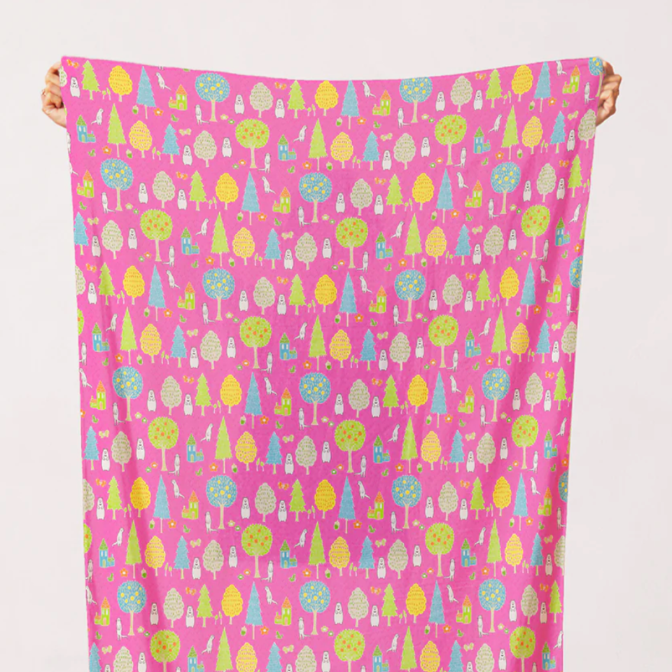 Otter Romp Otter Village Paintbrush Studio Fabrics Pink 12099303