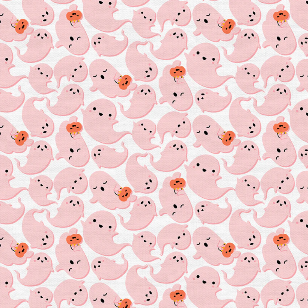 PBS Fabrics Paintbrush Studio Fabrics Mystical Manor Ghost Toss Pink 120-24689