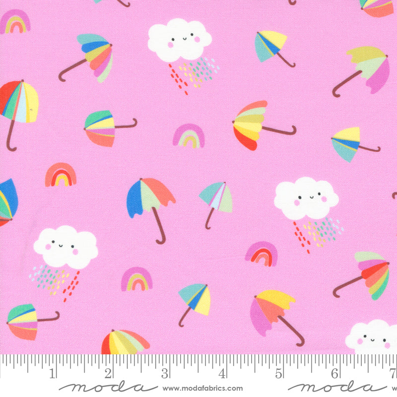 Paper + Cloth Moda Fabrics Whatever the Weather Umbrellas 25146 16 Lilac