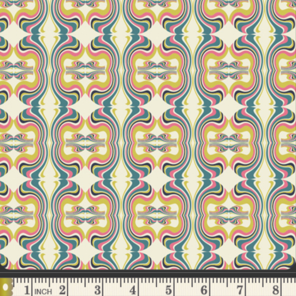 Pat Bravo Art Gallery Fabrics Carnaby St. Groovy Vibes Berry CST-3203