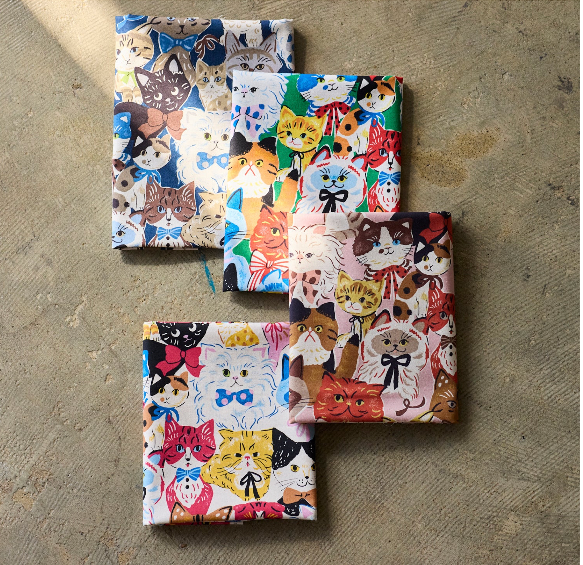 Powerful Animal Cats Retro Oxford YGA-76080-1 Mix