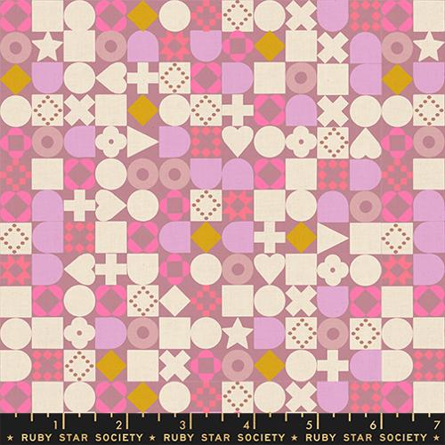 Rashida Coleman Hale Ruby Star Society Moda Fabrics Lofi Linens Blocked RS1134 19CL Lilac
