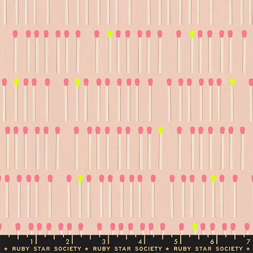 Rashida Coleman Hale Ruby Star Society Moda Fabrics Lofi Linens Meet Your Match RS1132 15CL Peach Blossom