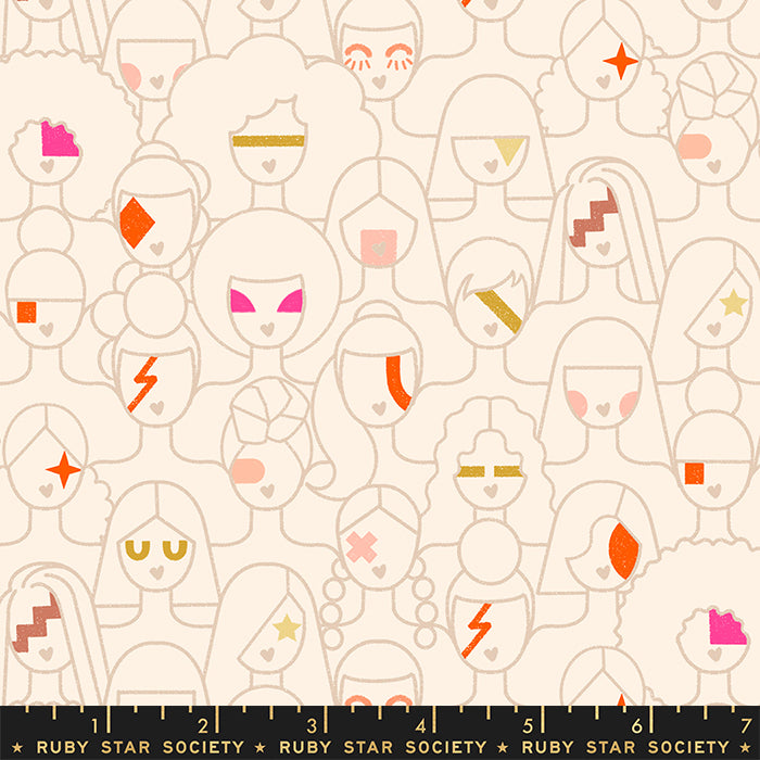 Rashida Coleman Hale Ruby Star Society Moda Fabrics Sunbeam Rebel Rebel RS105611 Natural